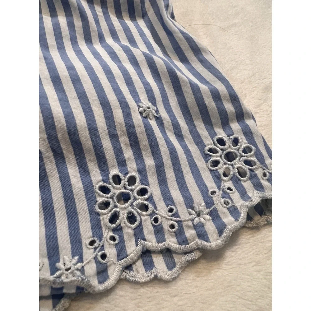 Ralph Lauren Kids Girls Striped Blue White Shorts 14 Summer 4th Of July